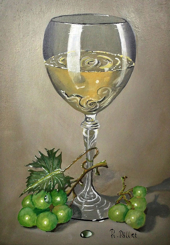 Glas mit Weißwein