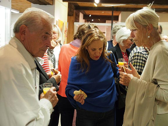 Karl-Heinz, Ute Schmidt mit Besuch
