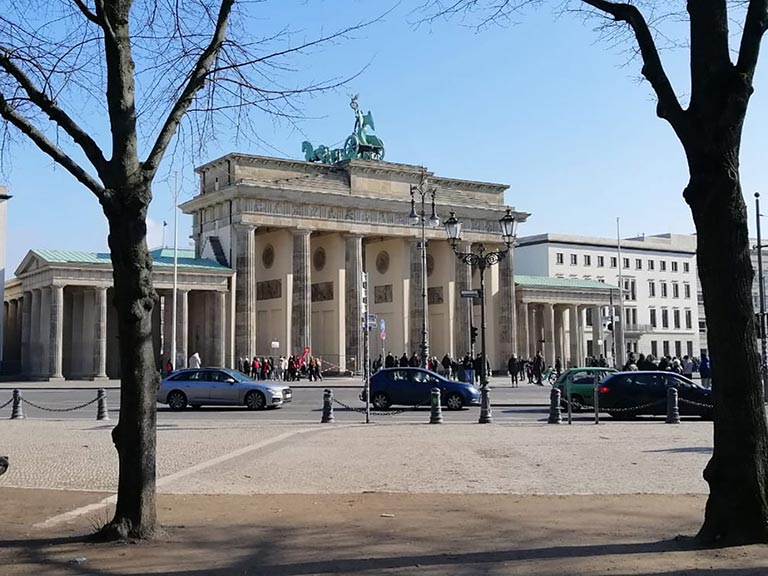 Nahaufnahme des Brandenburger Tors