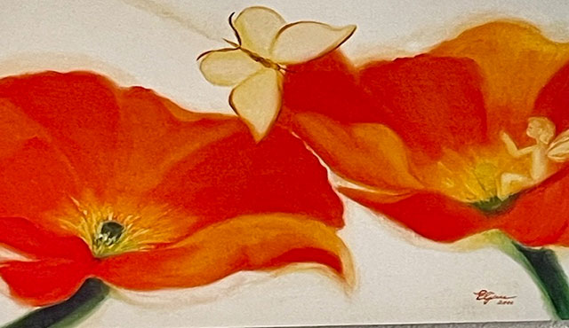Blumenbild in rot (Foto: Gaby Seger)